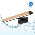 Brilagi - Iluminare LED pentru oglindă de baie 3 în 1 WOODY MIRROR LED/8W/230V IP44 negru/stejar