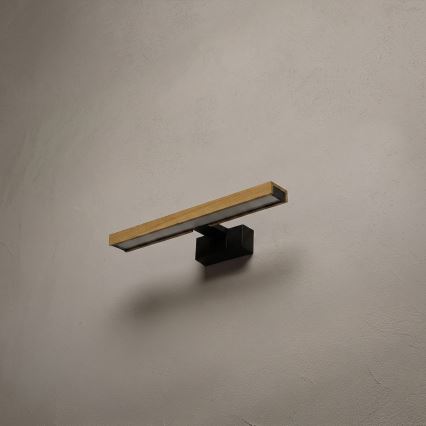 Brilagi - Iluminare LED pentru oglindă de baie 3 în 1 WOODY MIRROR LED/8W/230V IP44 negru/stejar