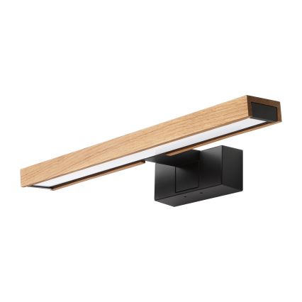 Brilagi - Iluminare LED pentru oglindă de baie 3 în 1 WOODY MIRROR LED/8W/230V IP44 negru/stejar