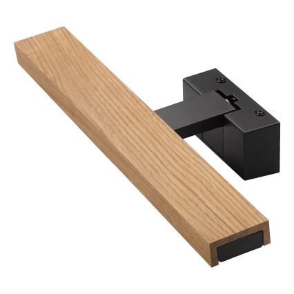 Brilagi - Iluminare LED pentru oglindă de baie 3 în 1 WOODY MIRROR LED/8W/230V IP44 negru/stejar
