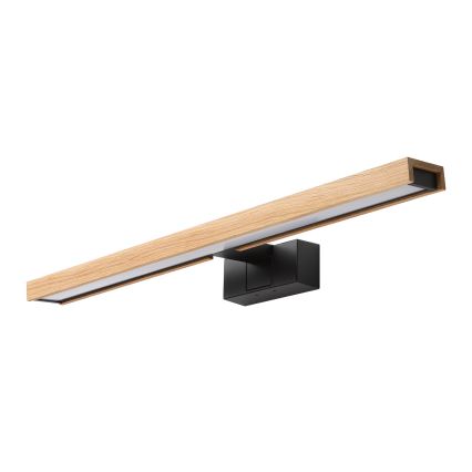 Brilagi - Iluminare LED 3 în 1 pentru oglindă de baie WOODY MIRROR LED/12W/230V 60 cm IP44 negru/stejar