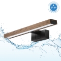Brilagi - Iluminare LED pentru oglindă de baie 3în1 WOODY MIRROR LED/8W/230V 40 cm IP44 negru/stejar nuc