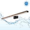 Brilagi - Iluminare LED pentru oglindă de baie WOODY MIRROR 3-în-1 LED/15W/230V 80 cm IP44 negru/stejar nuc