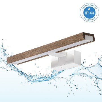 Brilagi - Iluminare LED pentru oglindă de baie WOODY MIRROR 3 în 1 LED/8W/230V 40 cm IP44 alb/stejar