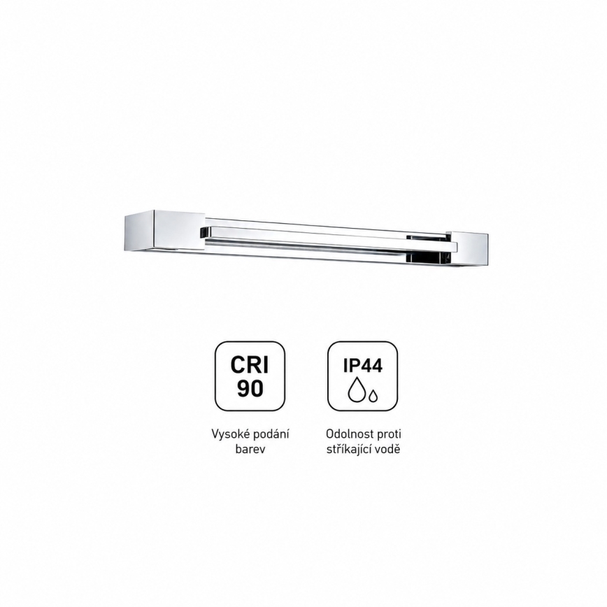 BRILAGI - Iluminare LED pentru oglindă de baie AQUA LINE LED/12W/230V 45 cm IP44 crom lucios CRI 90