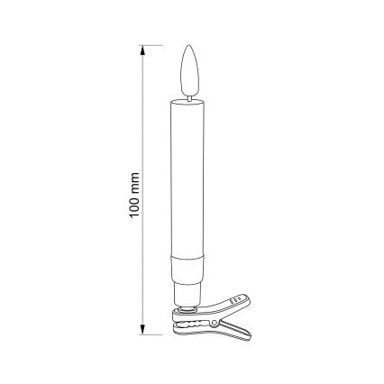 BRILAGI - Lumini LED aurii pentru bradul de Crăciun 10xLED/10xAAA + telecomandă