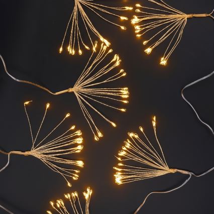 Brilagi - Instalație luminoasă LED de exterior pentru Crăciun, 150 LED, 5 m, IP44, alb cald, efect de artificii