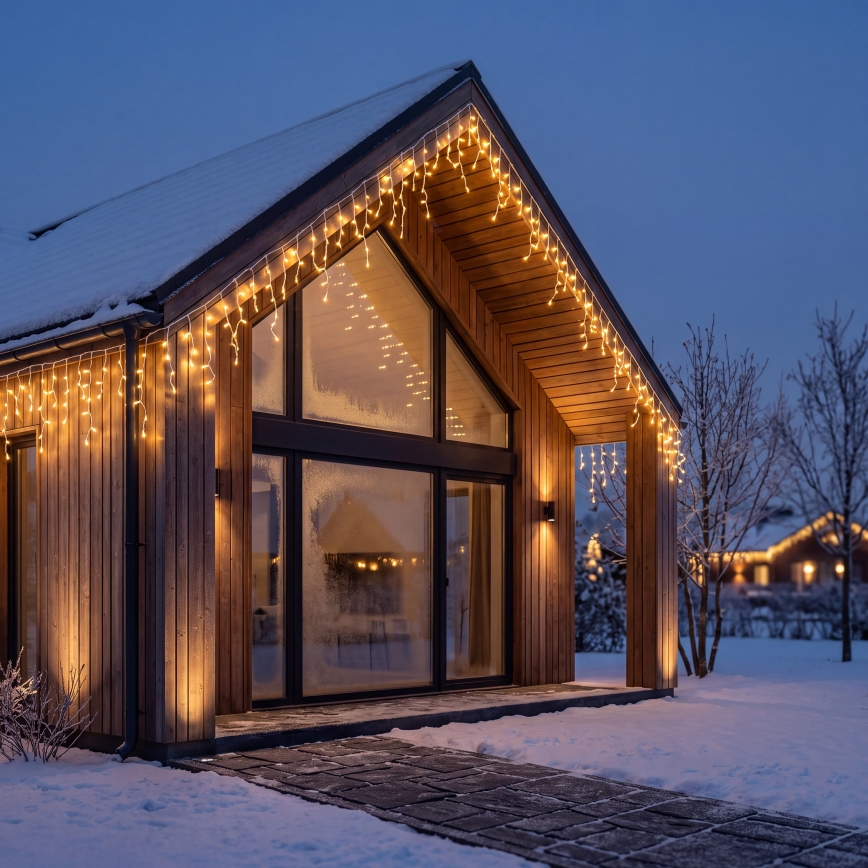BRILAGI - LED Ghirlandă de Crăciun pentru exterior 800xLED/8 funcții 43m IP44 alb cald țurțuri
