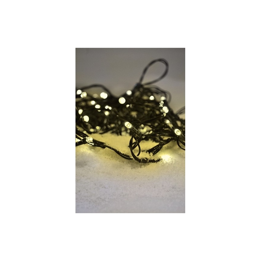 Brilagi - Instalație luminoasă LED pentru exterior, 200 LED / 8 funcții, 23 m, IP44, alb cald