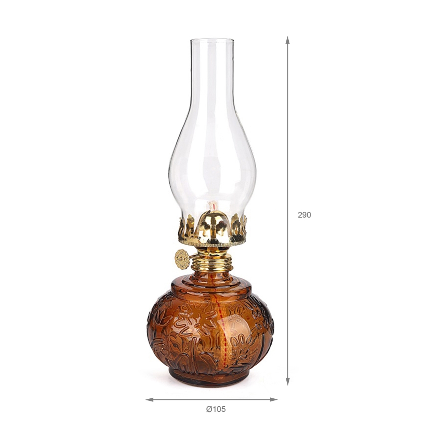 Brilagi - Lampă cu kerosen MERLIN portocalie
