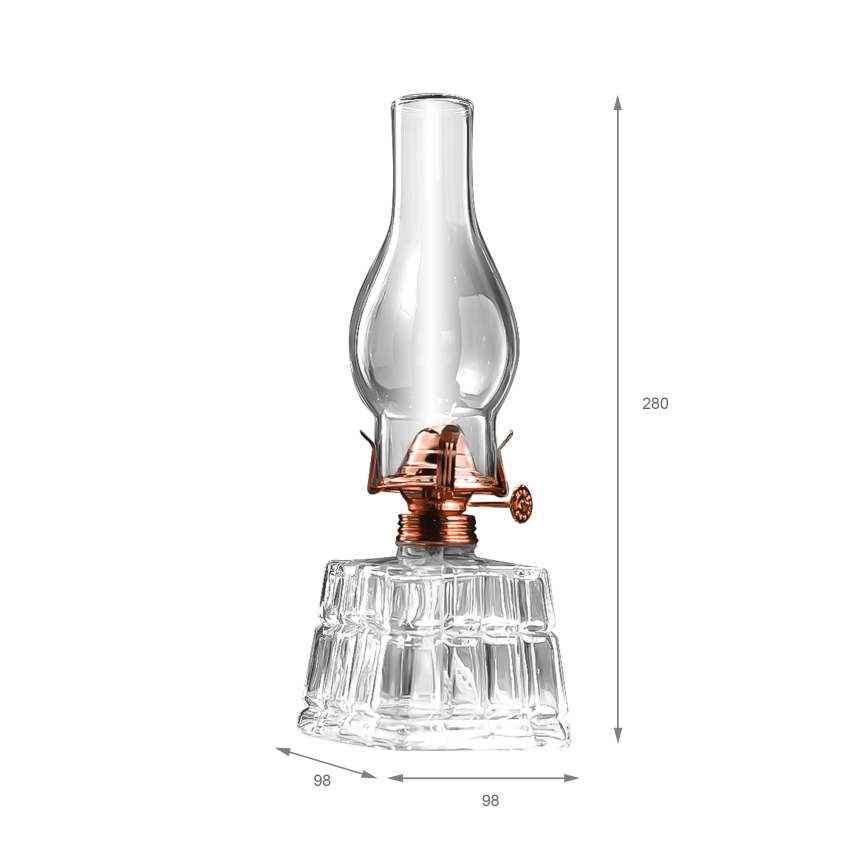 Brilagi - Lampă cu petrol MERLIN clară/bronzată/patinată