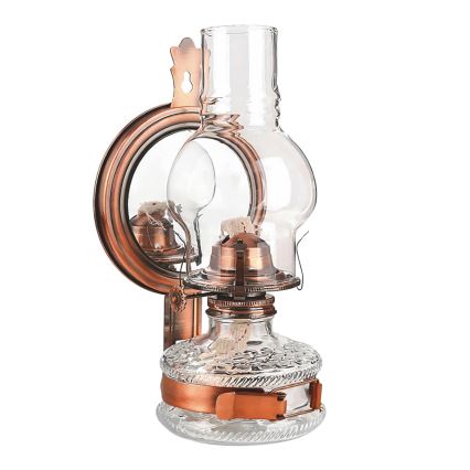 Brilagi - Lampă cu petrol MERLIN cu oglindă, bronz/patină