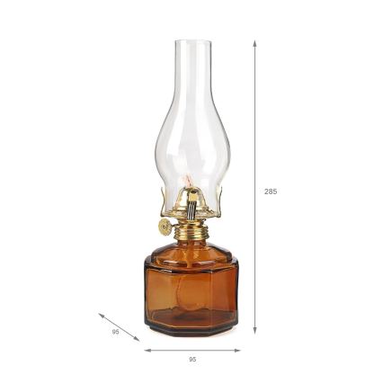 Brilagi - Lampă cu petrol MERLIN portocalie