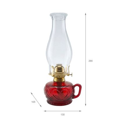 Brilagi - Lampă cu petrol MERLIN roșie