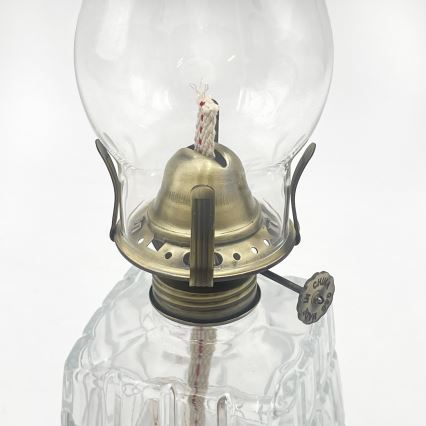 Brilagi - Lampă cu petrol MERLIN transparent/auriu/patină