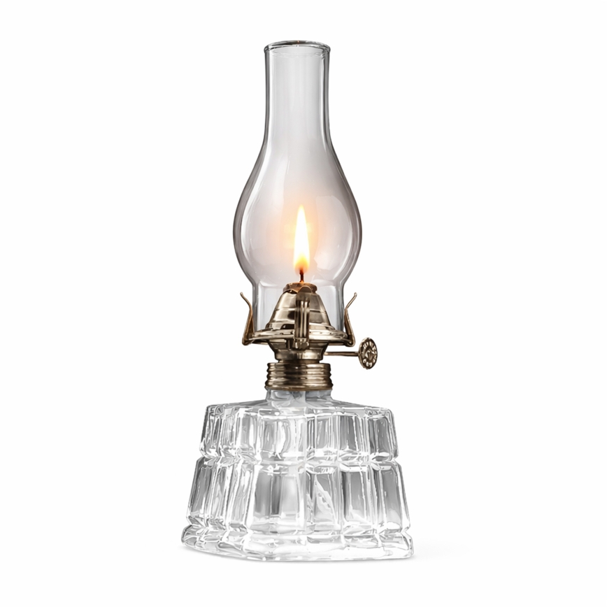 Brilagi - Lampă cu petrol MERLIN transparent/auriu/patină
