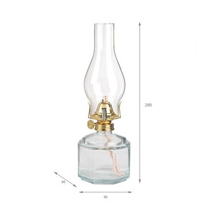 Brilagi - Lampă cu petrol MERLIN transparentă