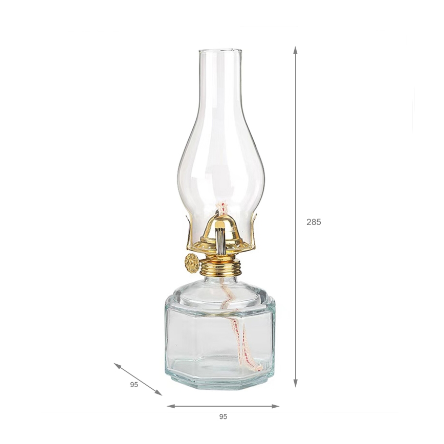 Brilagi - Lampă cu petrol MERLIN transparentă