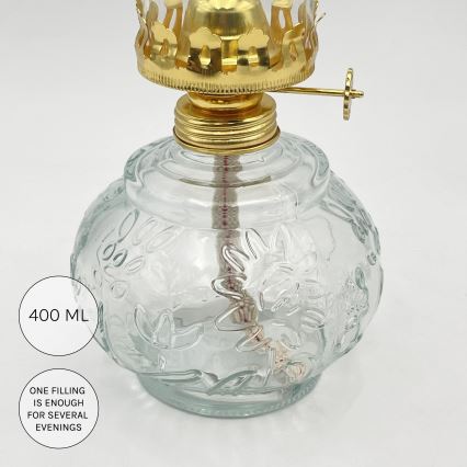 Brilagi - Lampă cu petrol MERLIN, transparentă