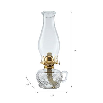 Brilagi - Lampă cu petrol MERLIN transparentă