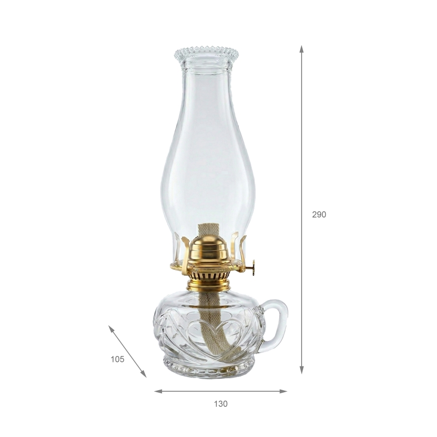 Brilagi - Lampă cu petrol MERLIN transparentă