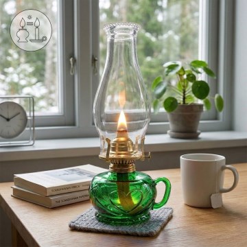 Brilagi - Lampă cu petrol MERLIN, verde