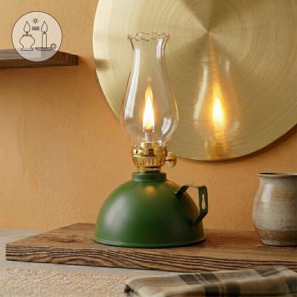 Brilagi - Lampă cu petrol MERLIN, verde