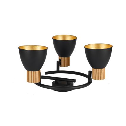 Brilagi - Lampă cu spoturi ODENSE 3xE14/10W/230V lemn/negru