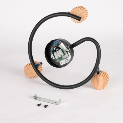 Brilagi - Lampă cu spoturi ODENSE 3xE14/10W/230V lemn/negru