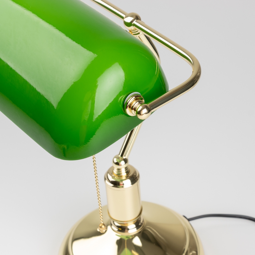 Brilagi - Lampă de birou BANK OFFICE 1xE27/60W/230V auriu/verde