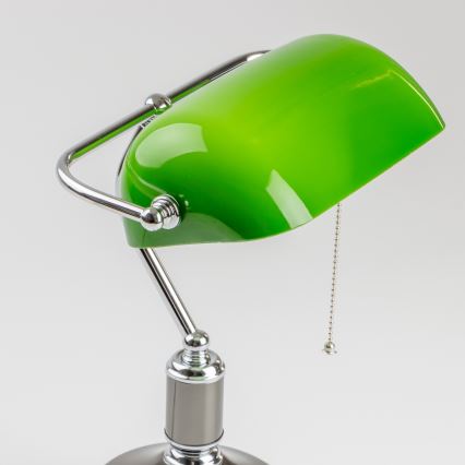 Brilagi - Lampă de birou BANK OFFICE 1xE27/60W/230V negru/argintiu/verde