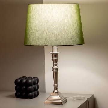 BRILAGI - Lampă de birou CERIA 1xE27/60W/230V diam. 30 cm argintie/verde
