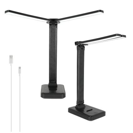 Brilagi - Lampă de birou LED cu reglaj al intensității MODO DUO LED/8W/5V 3000/4000/6500K neagră
