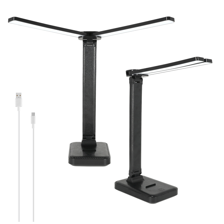 Brilagi - Lampă de birou LED cu reglaj al intensității MODO DUO LED/8W/5V 3000/4000/6500K neagră