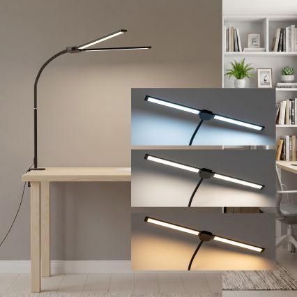 Brilagi - Lampă de birou LED reglabilă USB VARIO LED/14W/5V 3000-6000K neagră