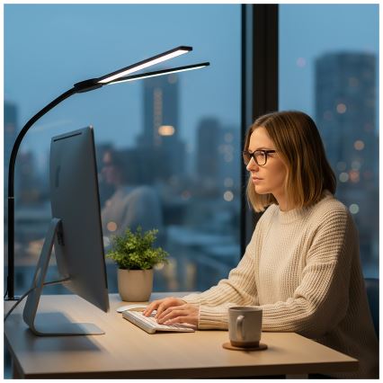 Brilagi - Lampă de birou LED reglabilă USB VARIO LED/14W/5V 3000-6000K neagră