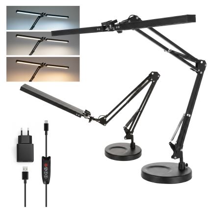 Brilagi - Lampă de birou LED reglabilă VARIO LED/15W/230V 3000-6000K neagră