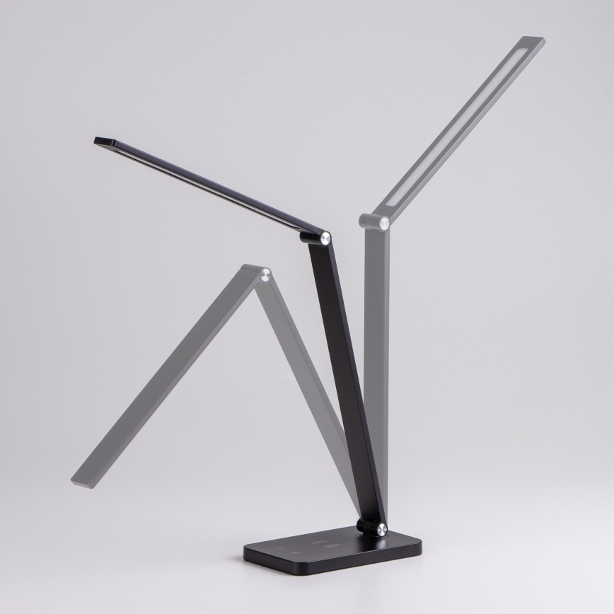 Brilagi - Lampă de masă LED reglabilă, cu senzor tactil și încărcare wireless Qi MODO CHARGE LED/7W/5V 3000/4000/6000K neagră