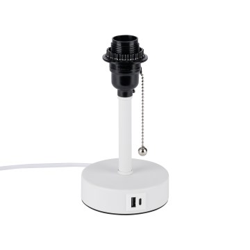 Brilagi - Lampă de birou TABLON 1xE27/25W/230V cu port USB, albă