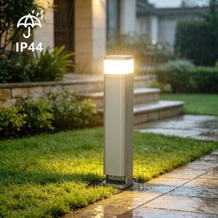 BRILAGI - Lampă de exterior cu 2 prize SCHUKO PILLAR 1xG9/11W/230V IP44 gri