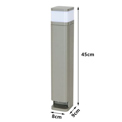 BRILAGI - Lampă de exterior cu 2 prize SCHUKO PILLAR 1xG9/11W/230V IP44 gri