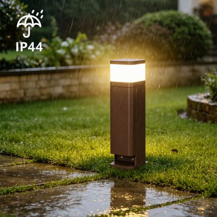 BRILAGI - Lampă de exterior cu 2 prize SCHUKO PILLAR 1xG9/11W/230V IP44 maro