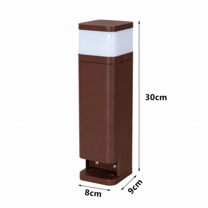 BRILAGI - Lampă de exterior cu 2 prize SCHUKO PILLAR 1xG9/11W/230V IP44 maro