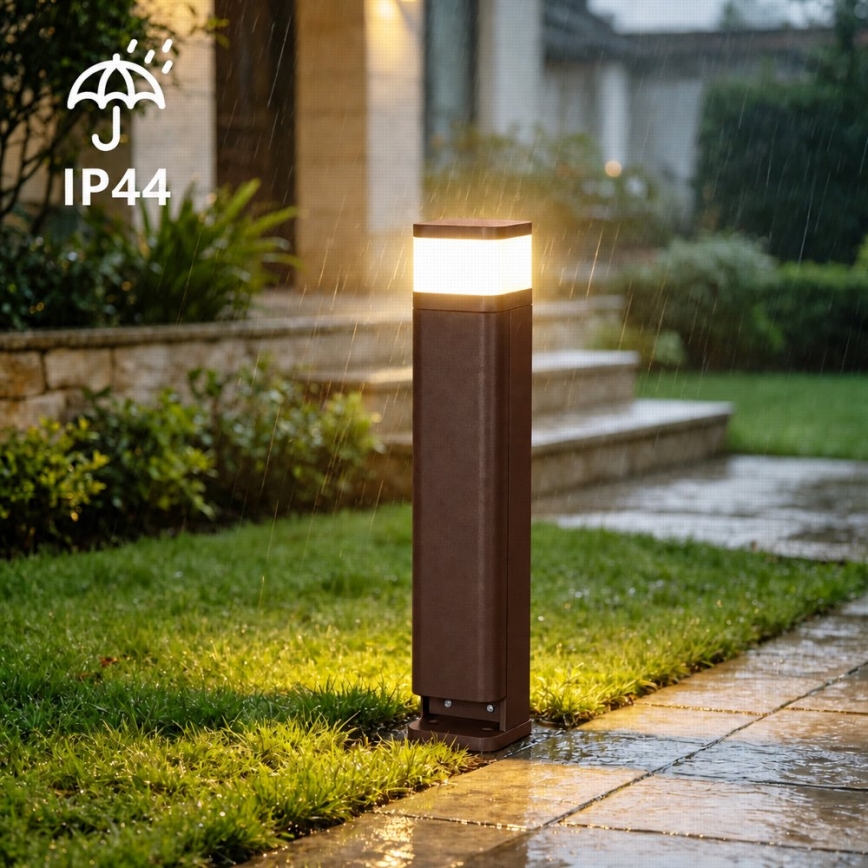 BRILAGI - Lampă de exterior cu 2 prize SCHUKO PILLAR 1xG9/11W/230V IP44 maro