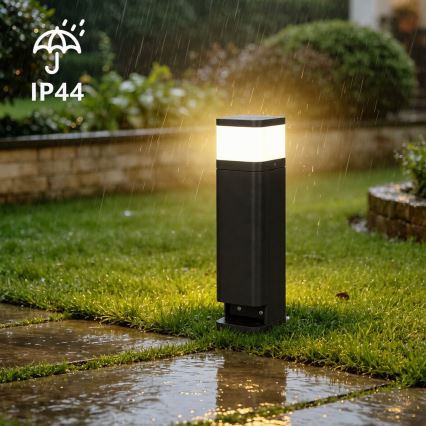 BRILAGI - Lampă de exterior cu 2 prize SCHUKO PILLAR 1xG9/11W/230V IP44 neagră