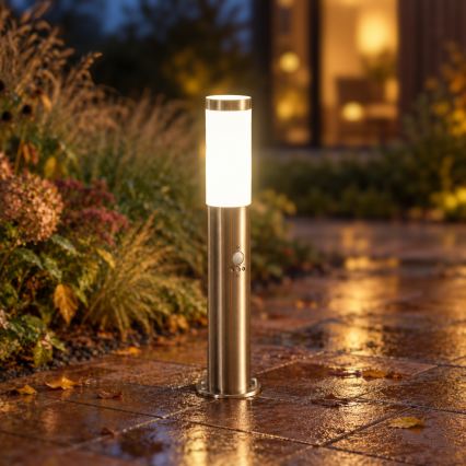 BRILAGI - Lampă de exterior cu senzor de mișcare ELIA 1xE27/20W/230V IP44 50 cm crom mat