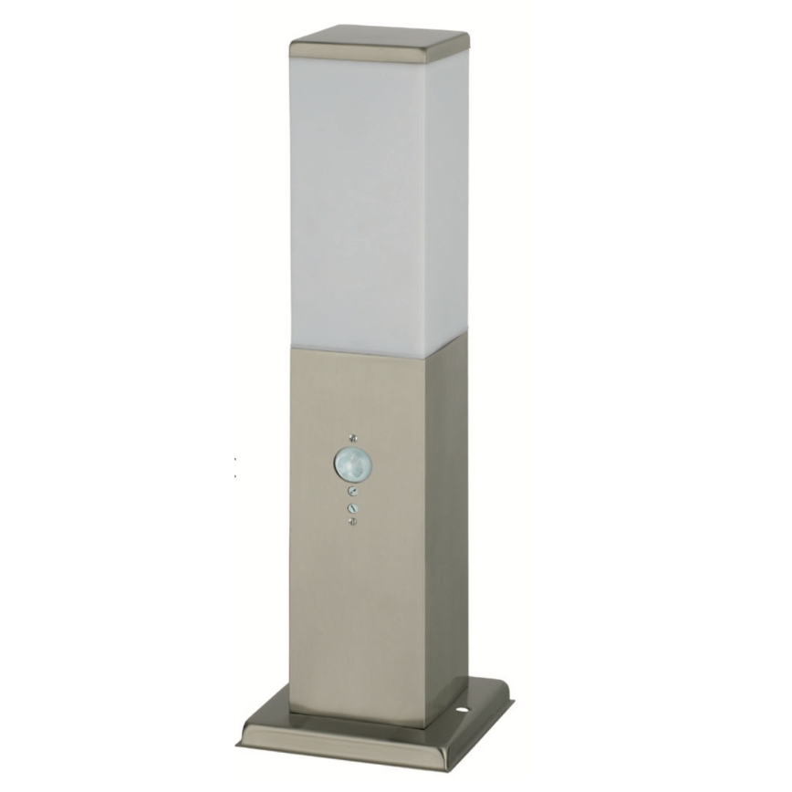 Brilagi - Lampă de exterior cu senzor NOVA, 1x E27/15W/230V, 40 cm, IP44, crom mat