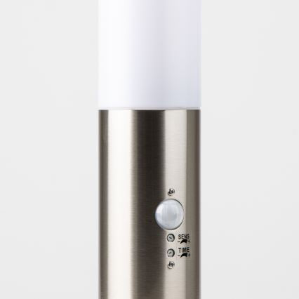 Brilagi - Lampă de exterior cu senzor NOVA 1xE27/15W/230V 40 cm IP44 crom mat