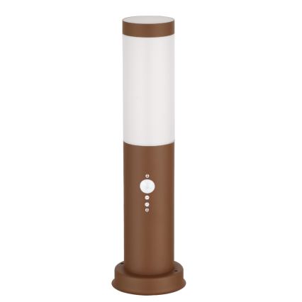 Brilagi - Lampă de exterior cu senzor NOVA 1xE27/15W/230V 40 cm IP44 maro
