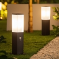 Brilagi - Lampă de exterior cu senzor NOVA 1xE27/15W/230V 40 cm IP44 neagră